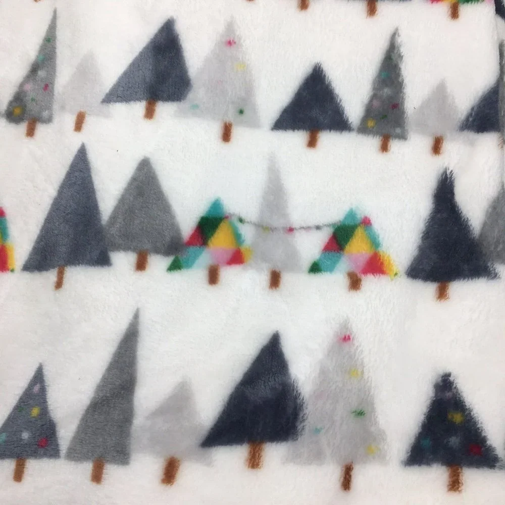 NEW Berkshire Christmas Tree Lights Throw Blanket Microfleece 50x70